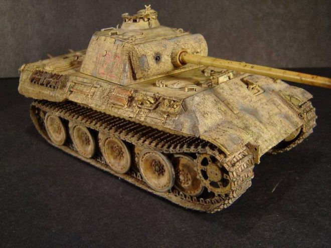 Tank "Panther" type A with Zimmerit new rapid prototype model with realistic track<br /><a href='images/pictures/ETH_Arsenal/112101041.jpg' target='_blank'>Full size image</a>